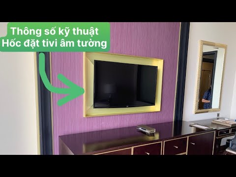 Kho Tư liệu Xây dựng - Cấu tạo hốc đặt tivi âm tường | Thông số khung chứa tivi âm tường
