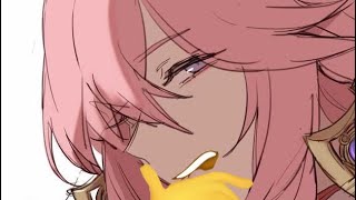 For Real Yae Miko X Raiden Shogun Edit Nsfw