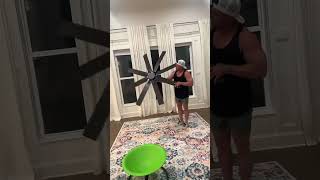 This Large Ceiling Fan Gives You Two Looks In Onereversible Blades With A Sleek Black Side Or A