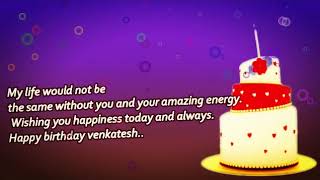 Happy Birthday Wishes Venkatesh - Birthday Wishes Venkatesh