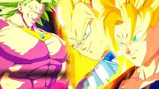 Dragon Ball FighterZ- All BROLY vs GOKU/VEGETA Pre Battle DIALOGUES