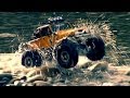 Tamiya CR-01 Modified Jeep in a River and Water Excursion