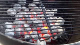 Grilling burgers and hot dogs Grilling burgers and hot dogs