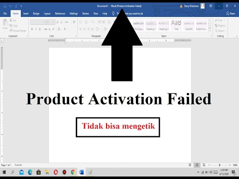 Cara memperbaiki Ms Word Tidak bisa diketik | How To Fix Product Activation Field Microst Word