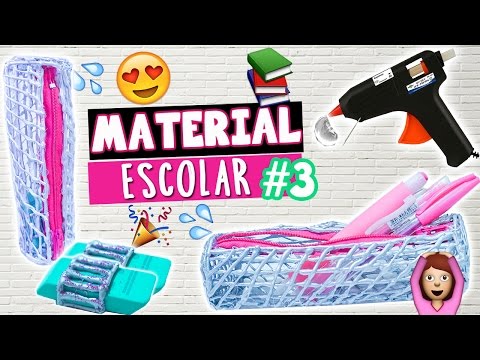 DIY MATERIAL ESCOLAR 2018 #3 USANDO APENAS COLA QUENTE 😮😱📚