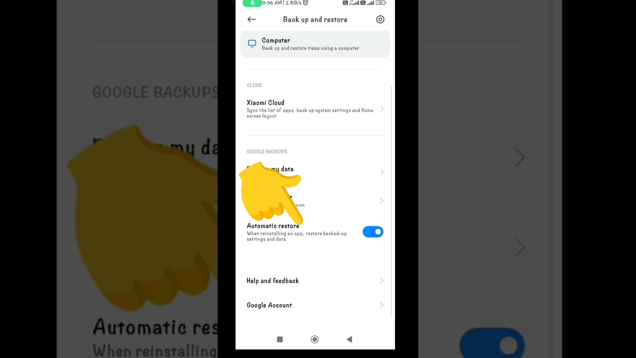 Automatica restore and backup when reinstalling an app Automatica restore and backup when reinstalling an app