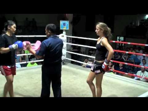 Chasity (Tiger Muay thai) KO's Sunaree @ Patong Boxing Stadium