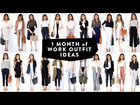 1 MONTH OF WORK OUTFIT IDEAS | Professional Work Office Wear Lookbook | Miss Louie - YouTube