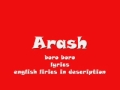 Arash- boro boro with lyrics (English and Farsi )