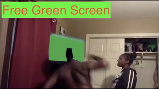 Free Green Screen Man Punches Tv