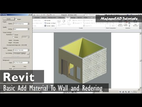 Revit Beginner How To Add Material And Rendering Basic
