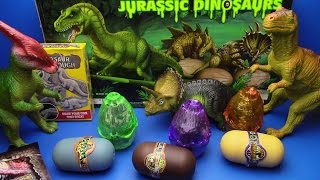 DINOSAURS Jurassic eggs unboxing ! 4D puzzle Surprise eggs Dinosaur !KINETIC SAND Dinosaur T rex
