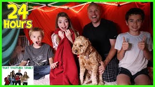 24 Hours In Huge Blanket Fort / That YouTub3 Family 24 Hours In Huge Blanket Fort / That YouTub3 Family