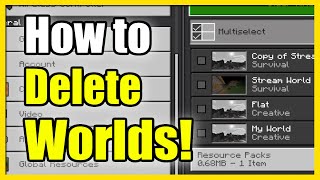 How To Delete Multiple Worlds At Once In Minecraft Fast Method