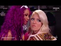 Sasha Banks & Alexa Bliss  - BACKSTAGE Segment  - Raw Sept  4  2017 HD