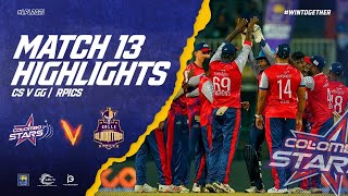 Match 13 | Colombo Stars vs Galle Gladiators | Full Match Highlights LPL 2021