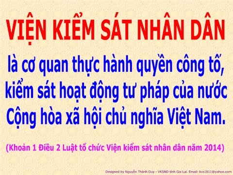 Luật tổ chức Viện kiểm sát nhân dân năm 2014