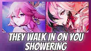They Walk In On You Showering - Multi-Character Genshin Impact X Listener Asmr
