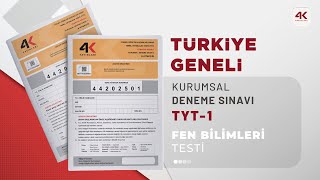 4K Yayinlari Deneme Sinavi 1 B Ki̇tapçiği Fen Bilimleri Testi Soru Çözümleri