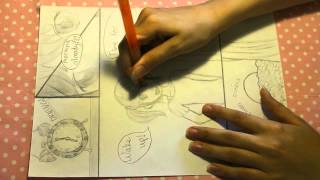 Drawing a Page of my Manga Comic! (speed!)