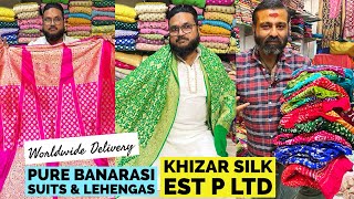 Super Stunning Semi & Pure Banarasi Suits And Lehengas In Kataan, Bandhej, Khaddi, Muga Silk & More.