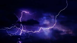 Thunderstorm And Lightning Strikes At Night Background  Effects HD