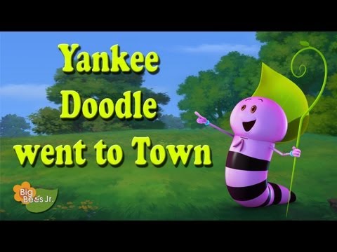 YANKEE DOODLE WENT TO TOWN NURSERY RHYMES ANIMATION BIG BEES...