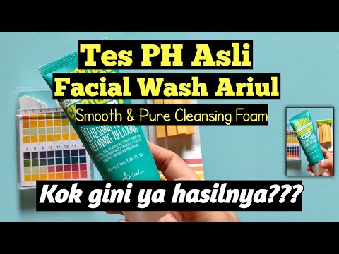 Mengukur PH Facial Wash Ariul Smooth & Pure Cleansing Foam