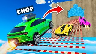 Gta 5 Chop And Frosty Fit In The Wall Gaps Mega Ramp