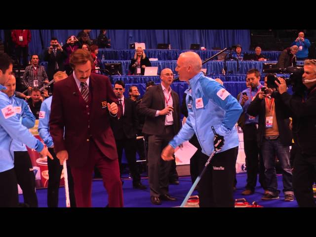 Ron Burgundy throws a rock