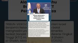 Netanyahu Batal Hadiri Ktt Perdamaian Gaza Di Mesir Pada Menit Menit Terakhir, Ini Alasannya