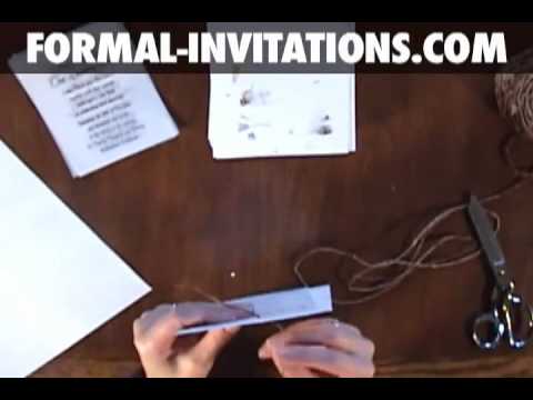 How to make diy wedding invitations with lokta ties