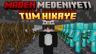 Minecraft Ama Maden Medeni̇yeti̇nden Kaçmaya Çalışıyorum... Tüm Hi̇kaye