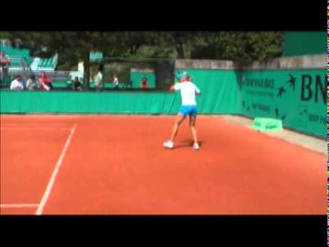 テニスJESSEN．COM at Paris （全仏オープン） 2010 watching Dementjewa hitting forehand and backhand ＃1