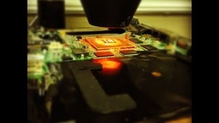IR BGA Reflow Of A HP DV9000 AMD Laptop Motherboard With Nvidia