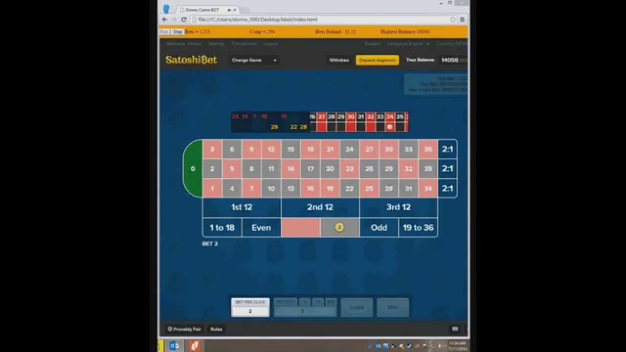 Satoshibet roulette bot
