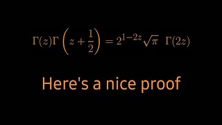 An elegant proof of Legendre's duplication formula for the gamma function