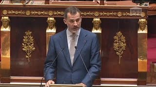 İspanya Kralı 6. Felipe Fransa Ulusal Meclisi'nde Konuştu