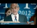 Ron Paul says "Af-dang-ghanistan" and takes third place in Iowa.