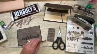 How to make a WOOD TEXTURES Man Card and Chocolate Gift Card Holder