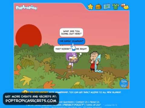Poptropica Cheats - Great Pumpkin Island Sneak Peek