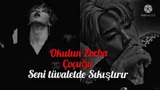 Park Jimin Ile Hayal Et Okulun Zorba Çoçuğu Seni Tüvaletde Sıkıştırır