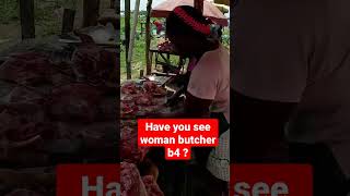 Woman Butcher Watch Her