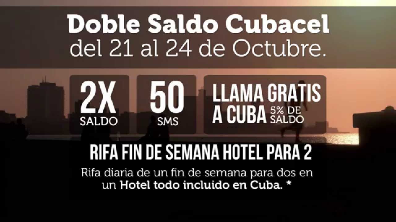 Recarga Doble Saldo Cubacel del 21 al 24 de Octubre, en Recarga Doble Saldo Cubacel del 21 al 24 de Octubre, en