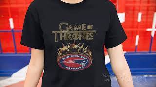 Funny Game Of Thrones Crown New England Patriots shirt