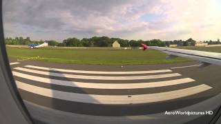 Take-off at Berlin (TXL) Germany - RWY26L (Window View)