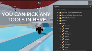 Fe Roblox How To Get Tools In Any Game Using Dex Script