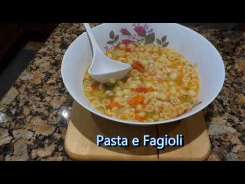 VIDEO : italian grandma makes pasta e fagioli - beans 3 ways - pasta e fagioli: 1.5 lbs dried cannellini beans 2 cloves garlic 3 bay leaves 1 tbsp salt 1 lb small shell pasta sprinkle grated ...