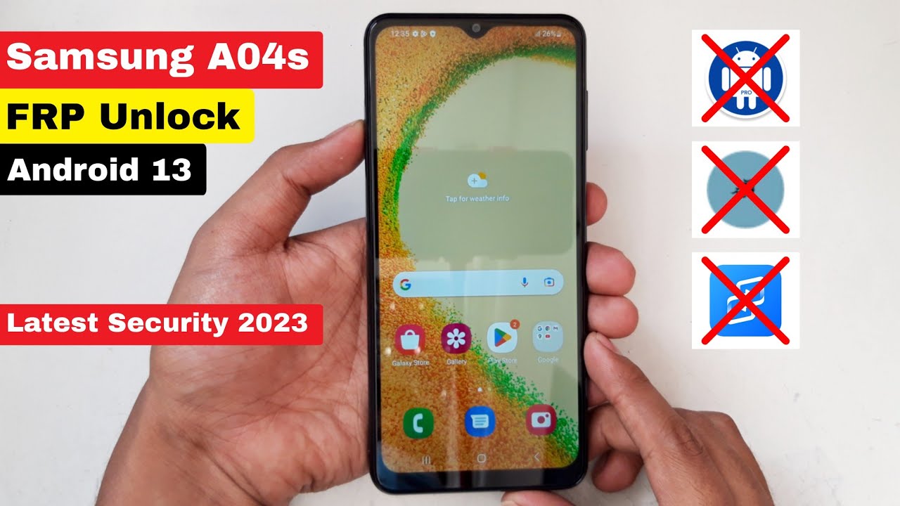 Samsung A04s (SM-A047F) Android 13 FRP Bypass/Google Samsung A04s (SM-A047F) Android 13 FRP Bypass/Google