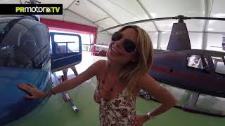 Martha Boul aterriza en Port Balis con Josep Bigas en su Ranger Bell BG Helicopteros en PRMotor TV